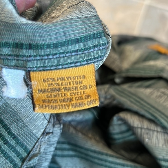Scorpio Pearl Snap Front Striped Shirt XL Flap Pockets Made in USA M - Picture 10 of 10